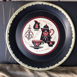 Vintage 50’s Large Metal Serving Tray